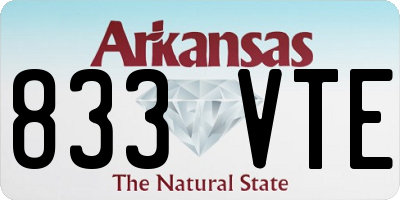 AR license plate 833VTE