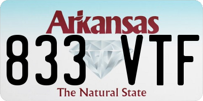 AR license plate 833VTF