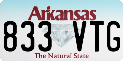 AR license plate 833VTG