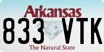 AR license plate 833VTK