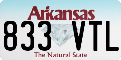AR license plate 833VTL