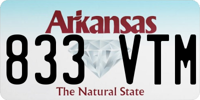 AR license plate 833VTM