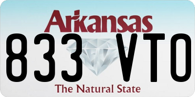 AR license plate 833VTO