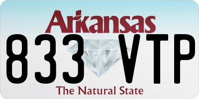 AR license plate 833VTP