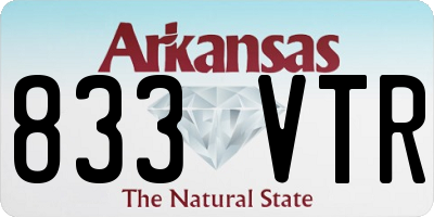 AR license plate 833VTR