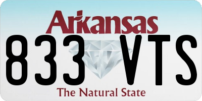 AR license plate 833VTS