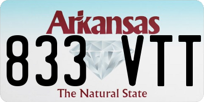 AR license plate 833VTT