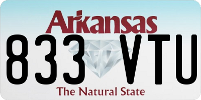 AR license plate 833VTU