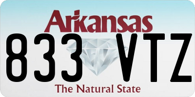 AR license plate 833VTZ