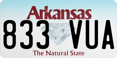 AR license plate 833VUA