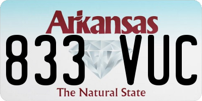 AR license plate 833VUC