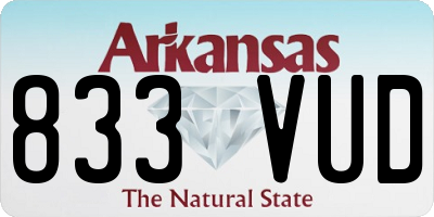 AR license plate 833VUD