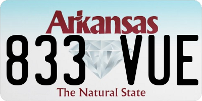 AR license plate 833VUE