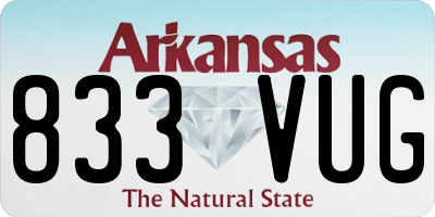 AR license plate 833VUG