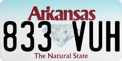 AR license plate 833VUH