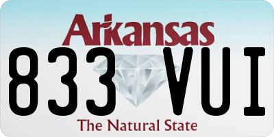 AR license plate 833VUI