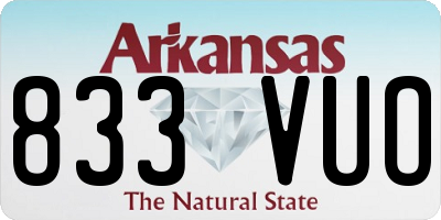 AR license plate 833VUO