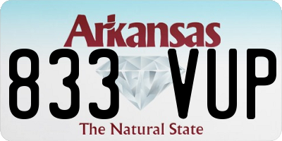 AR license plate 833VUP