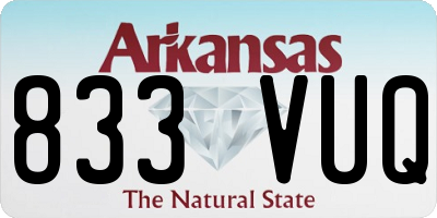 AR license plate 833VUQ