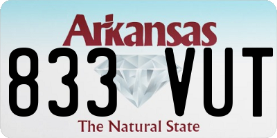 AR license plate 833VUT