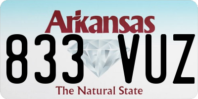 AR license plate 833VUZ