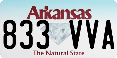 AR license plate 833VVA