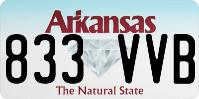 AR license plate 833VVB