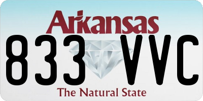AR license plate 833VVC
