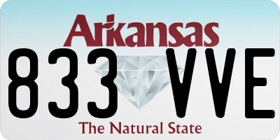 AR license plate 833VVE