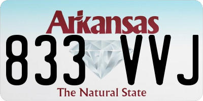 AR license plate 833VVJ