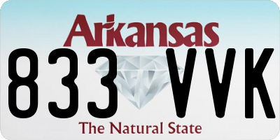 AR license plate 833VVK