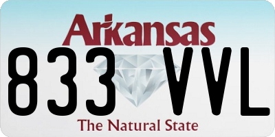 AR license plate 833VVL