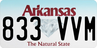 AR license plate 833VVM