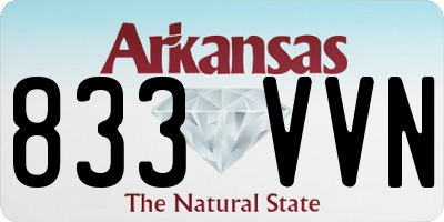 AR license plate 833VVN