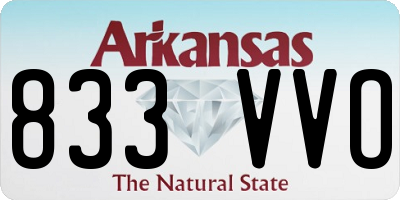 AR license plate 833VVO