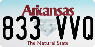 AR license plate 833VVQ