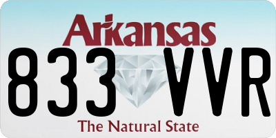 AR license plate 833VVR