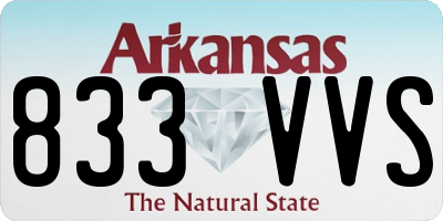 AR license plate 833VVS