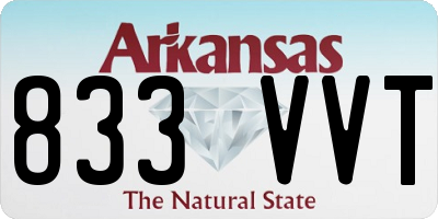 AR license plate 833VVT