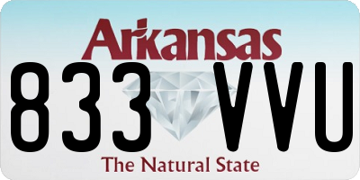 AR license plate 833VVU