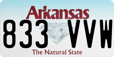 AR license plate 833VVW