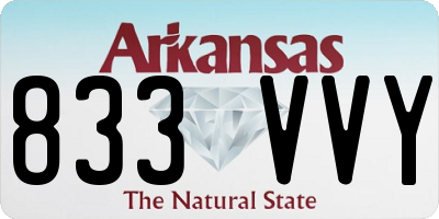 AR license plate 833VVY