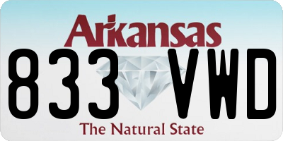 AR license plate 833VWD