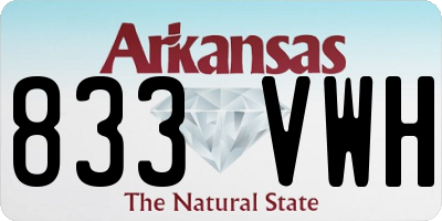 AR license plate 833VWH