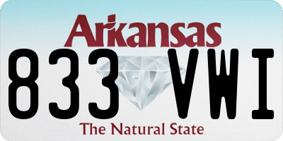 AR license plate 833VWI
