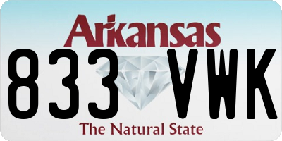 AR license plate 833VWK