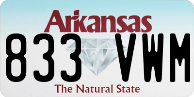 AR license plate 833VWM
