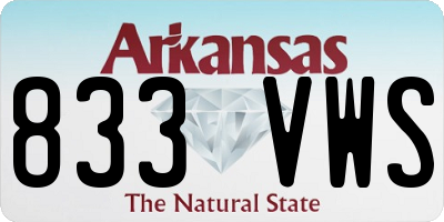 AR license plate 833VWS