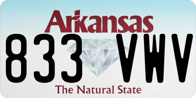 AR license plate 833VWV