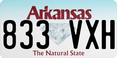 AR license plate 833VXH